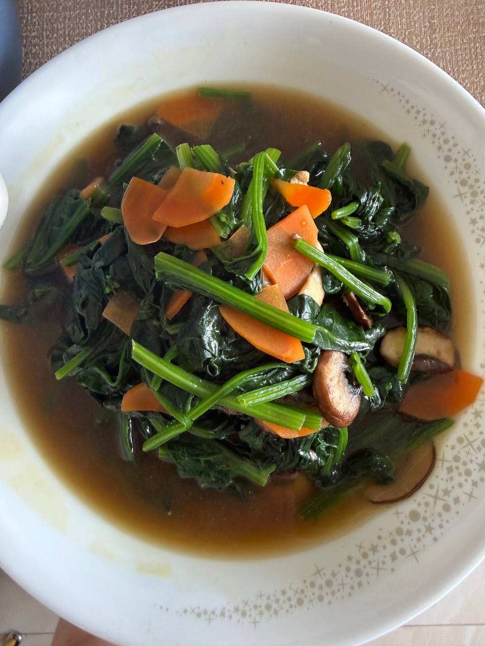 Stir-Fried Phuay Leng with Shiitake Mushroom & Carrot
